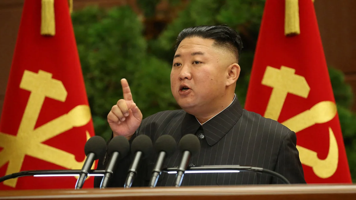 Confrontational actions by US, Japan and South Korea increase risk of nuclear war, North Korean leader says