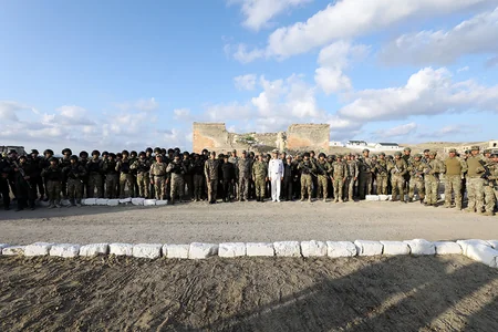 Azerbaijan's and Kazakhstan's Defense Ministers watch next stage of Khazri-2023 Joint Tactical Exercises