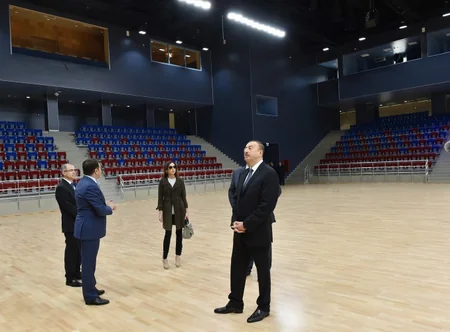 ​Prezident İlham Əliyev Bakı İdman Sarayında əsaslı təmirdən sonra yaradılan şəraitlə tanış olub
