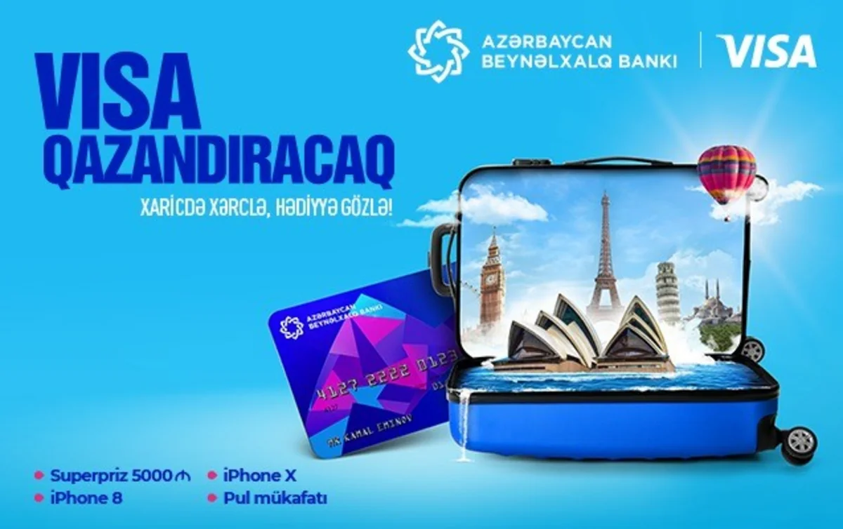 Azərbaycan Beynəlxalq Bankının 100 VISA kart sahibi lotereyada qalib olub