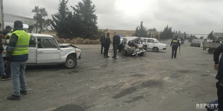Tovuzda zəncirvari yol qəzası baş verib, 5 nəfər xəsarət alıb - FOTO - VİDEO - YENİLƏNİB