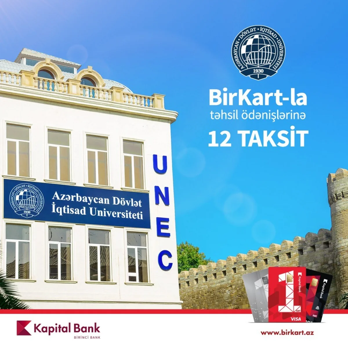 UNEC-də təhsil haqqını BirKartla hissə-hissə ödəmək mümkün olub