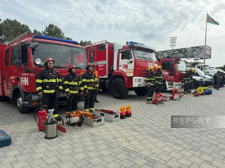 FHN Sumqayıtda nümunəvi mülki müdafiə məşqi keçirib