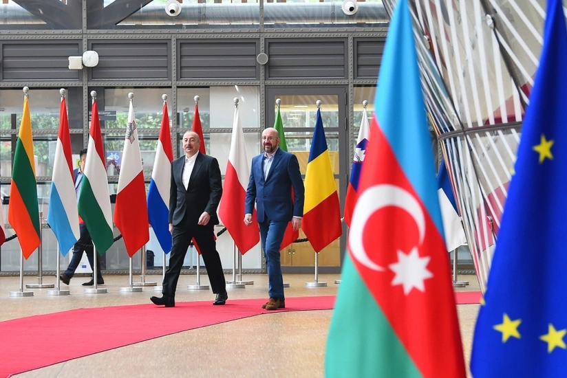 Prezident İlham Əliyev Brüsseldə Şarl Mişellə görüşüb - YENİLƏNİB