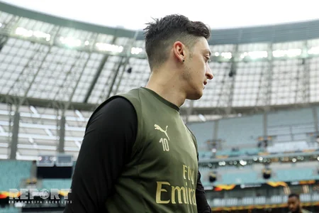 Arsenal UEFA Avropa Liqasının final oyunundan əvvəl Bakı Olimpiya Stadionunda məşqə çıxıb - FOTOREPORTAJ