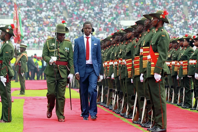 Zambia President Edgar Lungu collapses during military parade