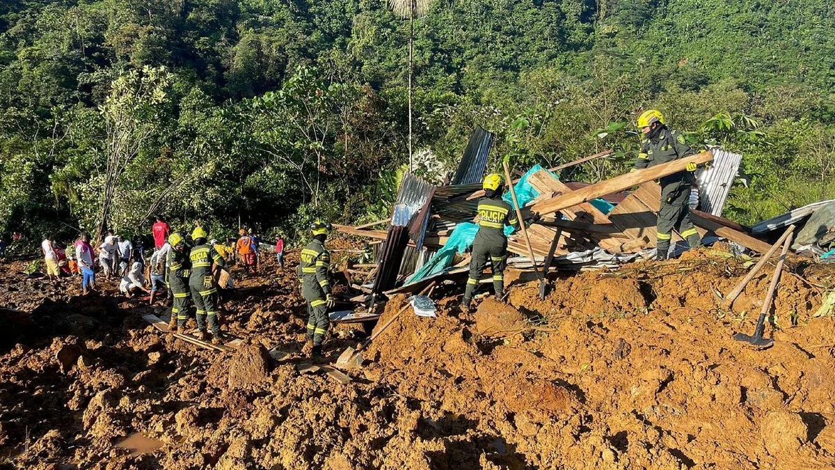 At least 10 dead, 15 injured in Colombia landslide