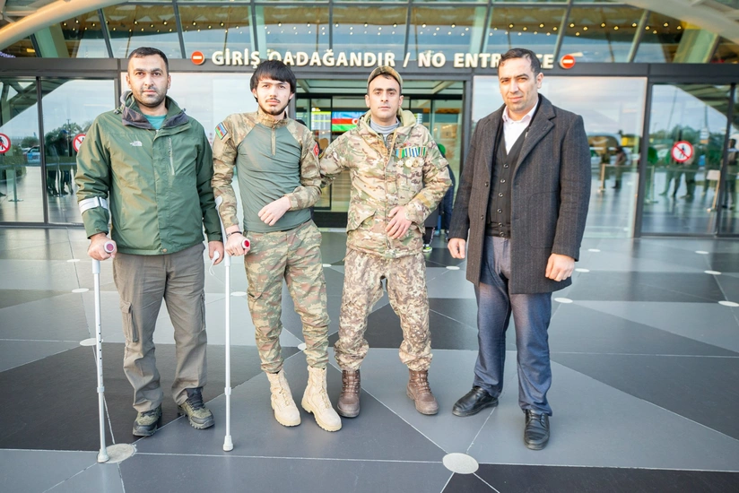 Türkiyədə müalicə olunan daha 3 qazi Azərbaycana qayıdıb
