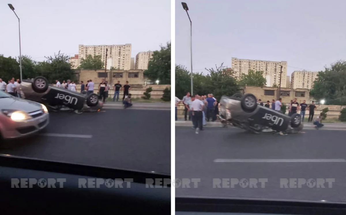 Bakıda taksi yol qəzası törədib, xəsarət alan var