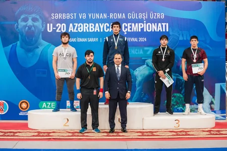 Güləş üzrə U-20 Azərbaycan çempionatında 5 çəkidə mükafatçılar müəyyənləşib