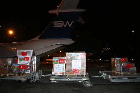 Another humanitarian aid plane leaves for Turkiye on instructions of Mehriban Aliyeva