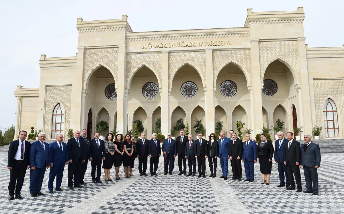 President Ilham Aliyev, First Lady Mehriban Aliyeva attend opening of Aghdam Mugham Center