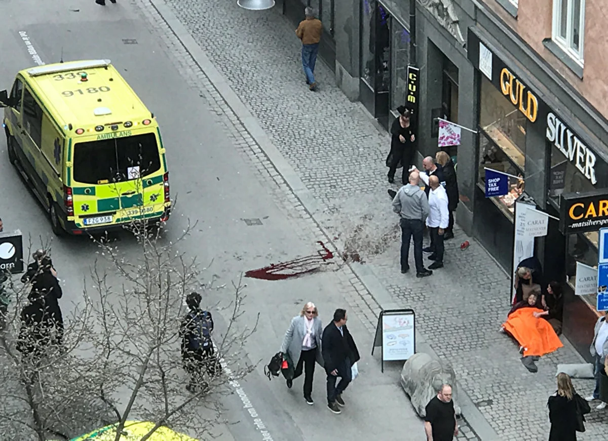 Stokholm polisi: Terror aktı nəticəsində 4 nəfər ölüb, bir nəfər saxlanılıb - VİDEO