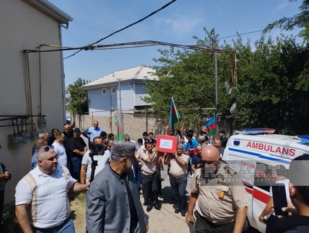 Abşeronda Xocalı şəhidi Usubəli Qarayevlə vida mərasimi keçirilib