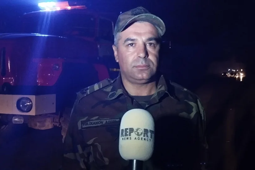В Шабране созданы временные блокпосты в связи с пожаром