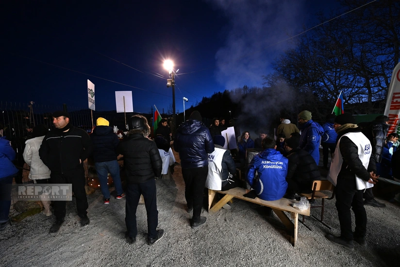 Xankəndi-Laçın yolunda etiraz aksiyası iyirmi iki gündür davam edir