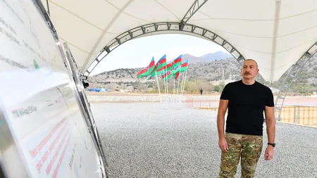Azərbaycan Prezidenti “Laçın” Qovşaq Yarımstansiyasının təməlini qoyub