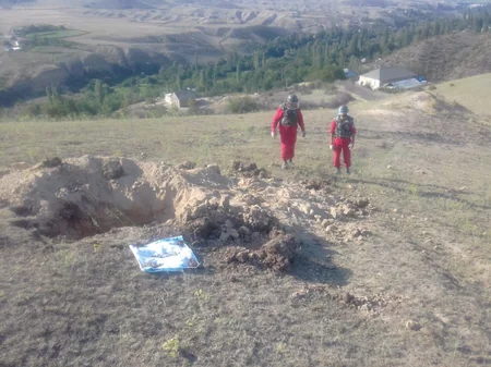 ANAMA Tovuzda 3 evin həyətini mərmilərdən təmizlədi