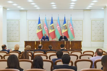 Presidents of Azerbaijan and Moldova made press statements