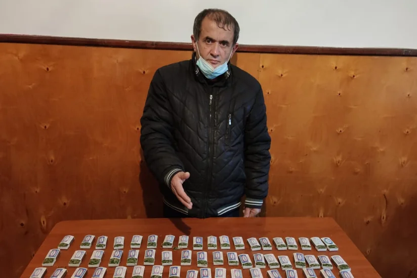 Astarada torpağa basdırılmış narkotik aşkarlandı