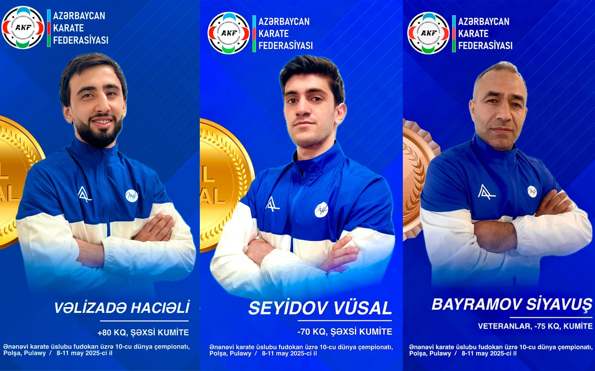 Azərbaycan karateçiləri dünya çempionatının ilk günündə 3 medal qazanıblar