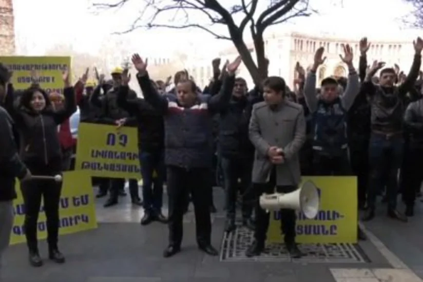Ermənistanda sahibkarlar növbəti dəfə etiraz aksiyası keçiriblər