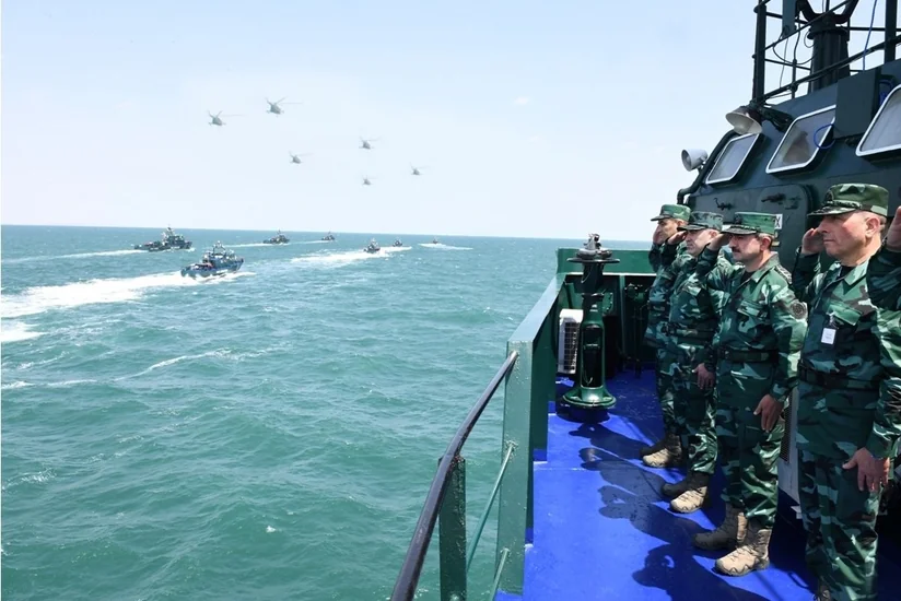 DSX Xəzərdə təlimlər keçirib - VİDEO