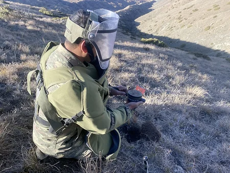 Minefield installed by illegal Armenian armed detachments inspected 