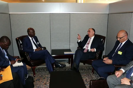 Elmar Məmmədyarov Nyu-Yorkda üç ölkənin XİN başçısı ilə görüşüb