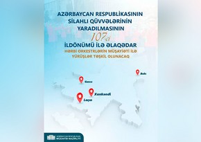 Sabah hərbi orkestrlərin müşayiəti ilə yürüşlər təşkil olunacaq 