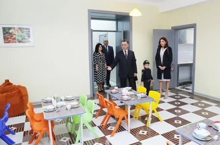 First Vice-President Mehriban Aliyeva attended opening of newly-built kindergarten No 6 in Khatai