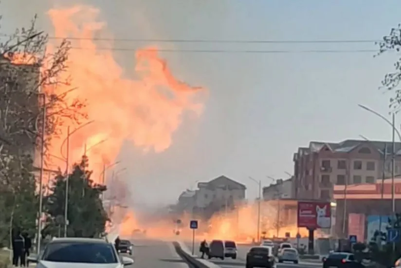 В Узбекистане на территории АГЗС произошел взрыв с последующим возгоранием