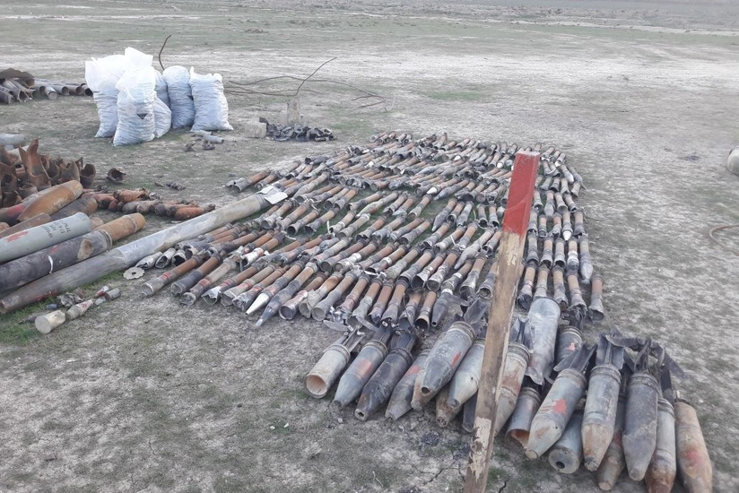 Xızıda 115 ədəd partlamamış hərbi sursat aşkar edilib