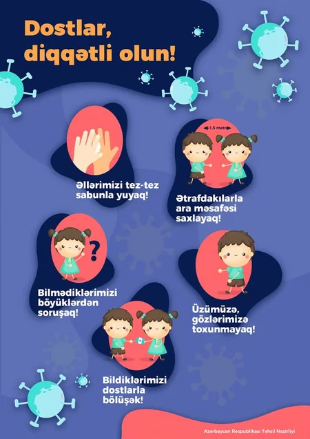 Koronavirus şəraitində məktəblərdə davranış qaydaları hazırlanıb