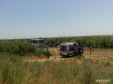 Baku-Tbilisi passenger bus collided with Kamaz , about 30 passengers injured - PHOTO