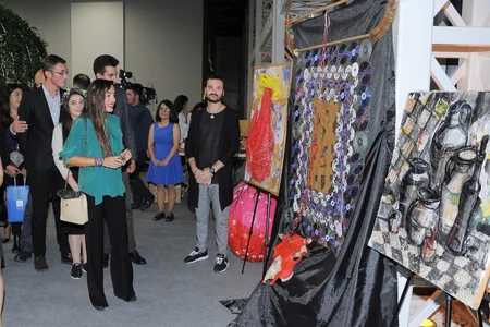 Leyla Aliyeva attends youth exhibition 'Through the eyes of students: Environmental problems of ways of addressing them' - PHOTO