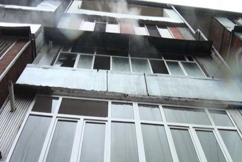 Lənkəranda yaşayış binasında yanğın olub - FOTO