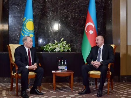 President Ilham Aliyev met with first President of Kazakhstan-Elbasy, Honorary President of Turkic Council Nursultan Nazarbayev