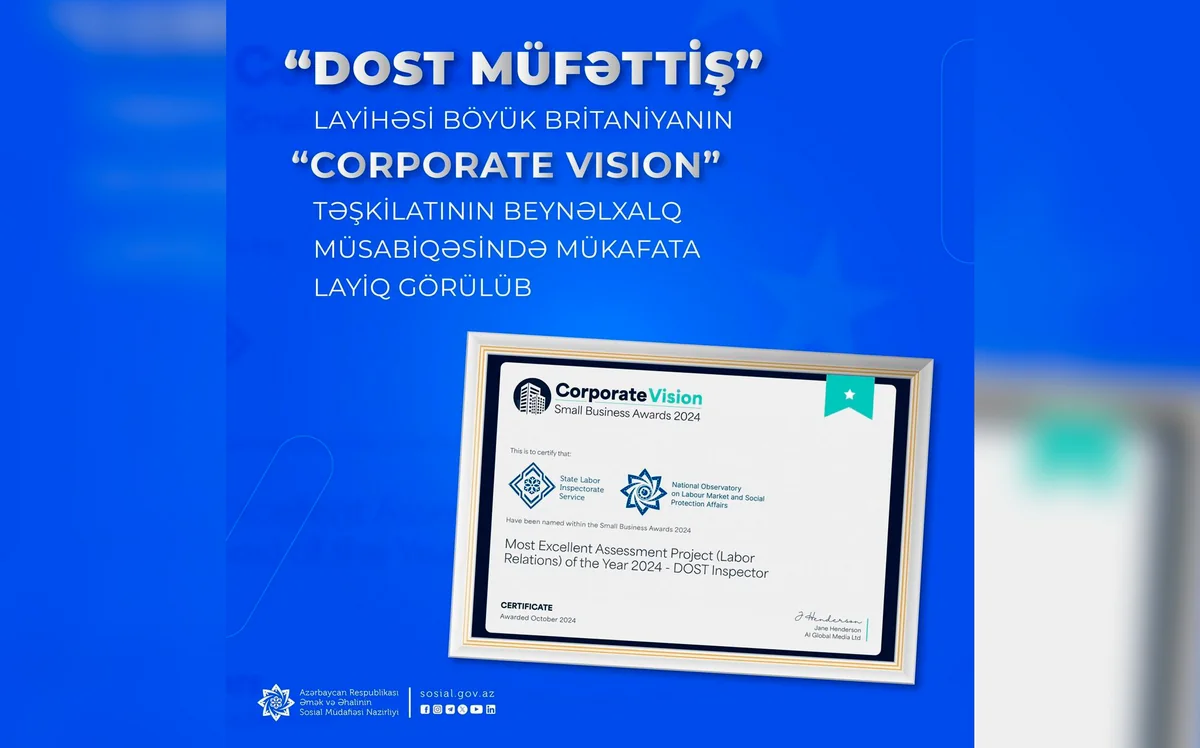 Bir qrup işəgötürənə “DOST Müfəttiş” layihəsi təqdim olunub