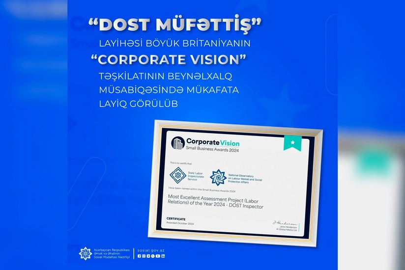 Bir qrup işəgötürənə “DOST Müfəttiş” layihəsi təqdim olunub