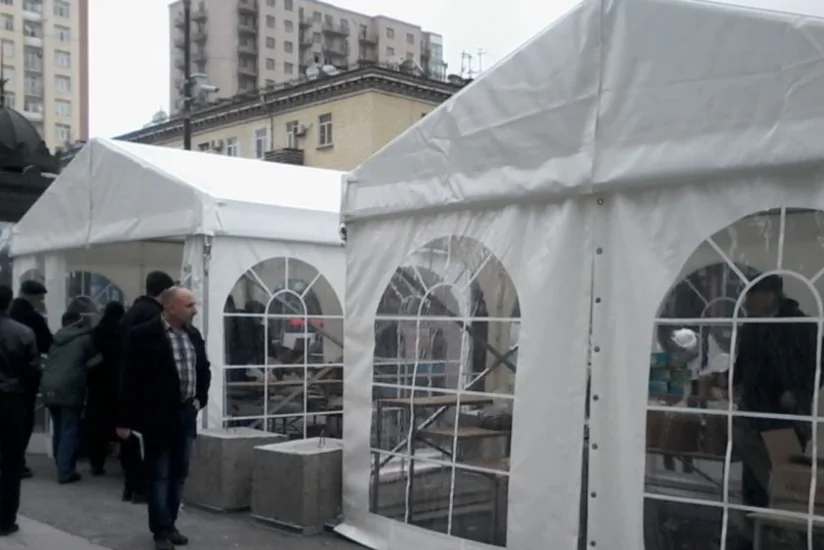 МЧС: Сносятся палатки, установленные без технического заключения