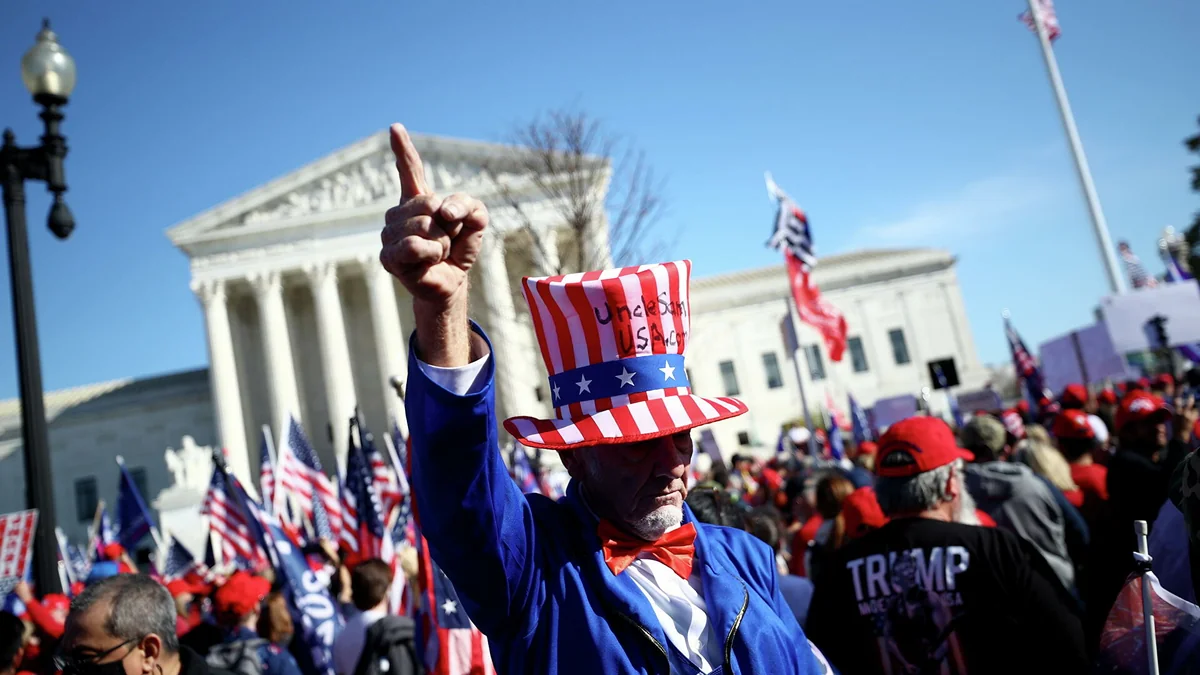 Washington: Tear gas used against Trump supporters