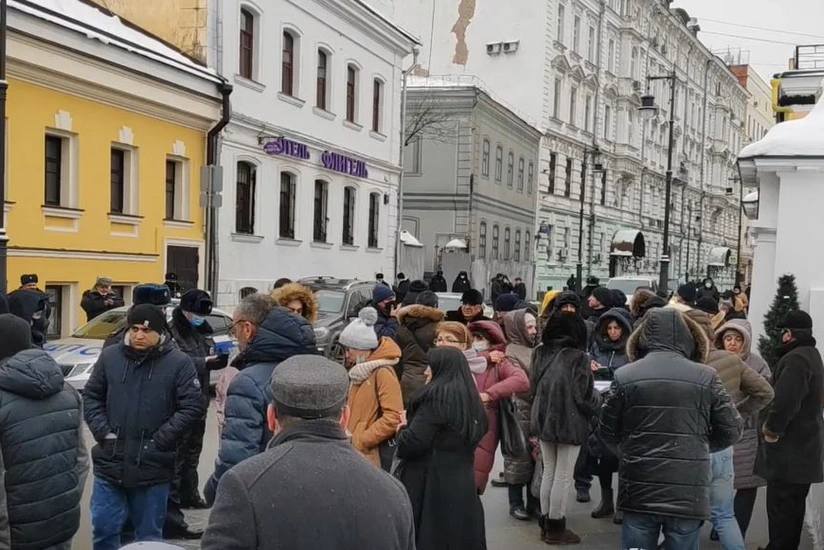 Protest action held outside Armenian embassy in Russia