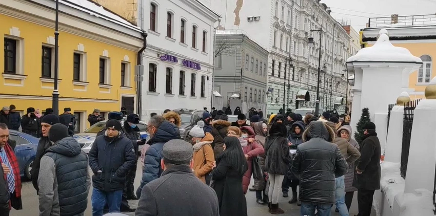 Ermənistanın Rusiyadakı səfirliyi qarşısında etiraz aksiyası keçirilir