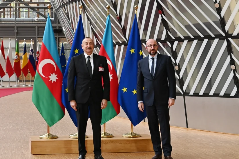 İlham Əliyev Şarl Mişellə Ermənistan-Azərbaycan sərhədinin delimitasiyasını müzakirə edib