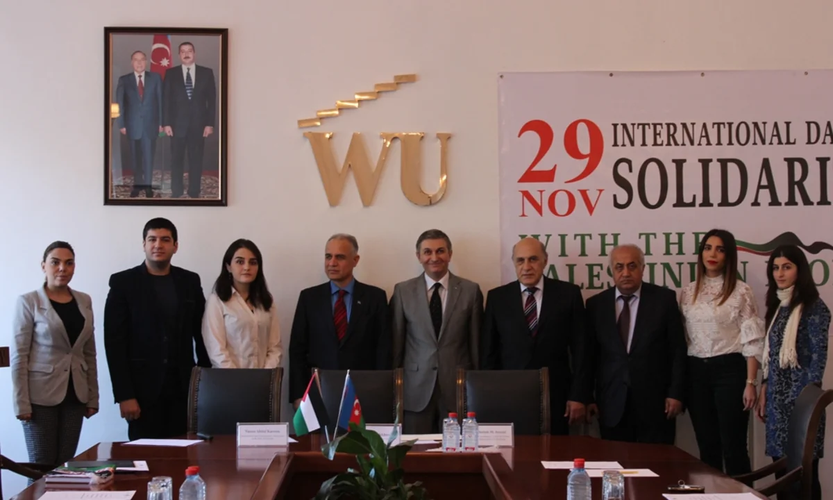 BMT-nin Azərbaycandakı rezident əlaqələndiricisi və Fələstin səfiri Qərb Universitetində olub