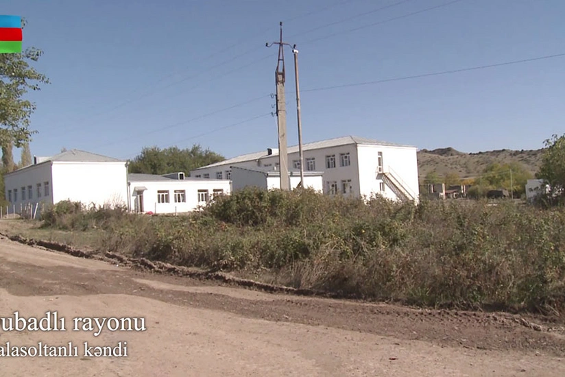 Recording of Gubadli's Balasoltanli village liberated from occupation