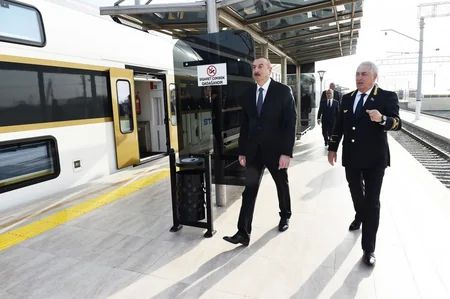 Prezident İlham Əliyev Sumqayıt Dəmir Yolu Vağzalı Kompleksinin açılışında iştirak edib - ƏLAVƏ OLUNUB