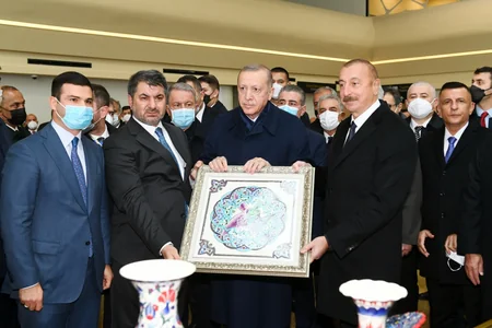 Azərbaycan və Türkiyə prezidentləri Füzuli Beynəlxalq Hava Limanının açılışında iştirak ediblər
