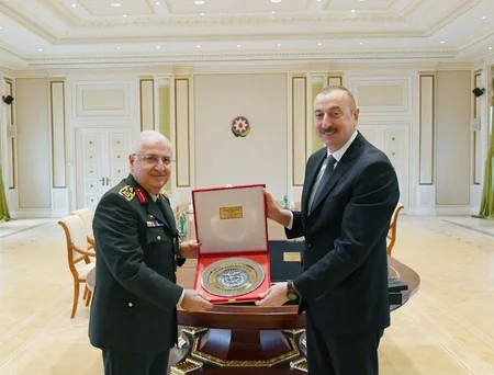 Prezident İlham Əliyev Türkiyə Silahlı Qüvvələrinin Baş Qərargah rəisini qəbul edib